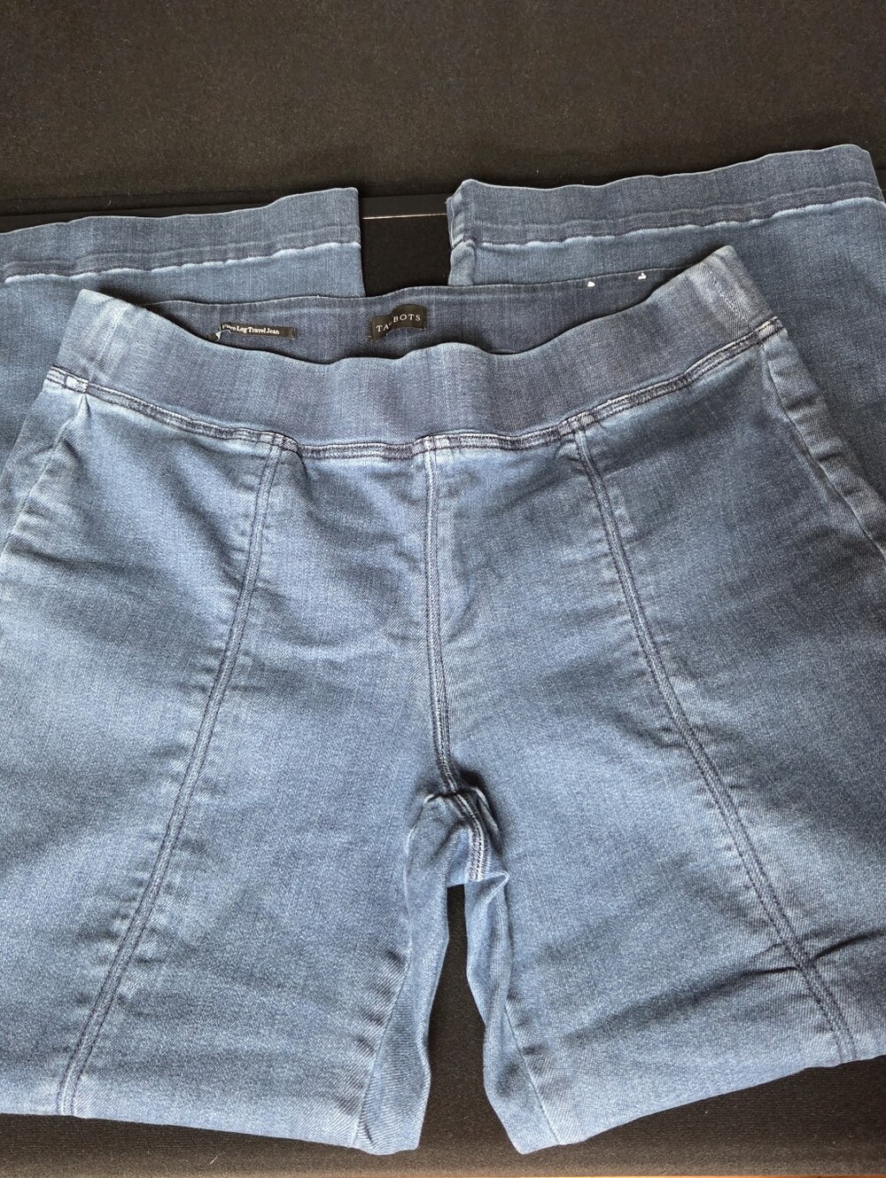 Talbots Flare Leg Travel Jean Women's Pull-On Jeans 1x - Picture 2 of 13